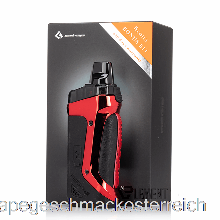 Geek Vape Aegis Boost 40 W Pod Mod Kit, Bonus-Kit – Roter Vape-Geschmack